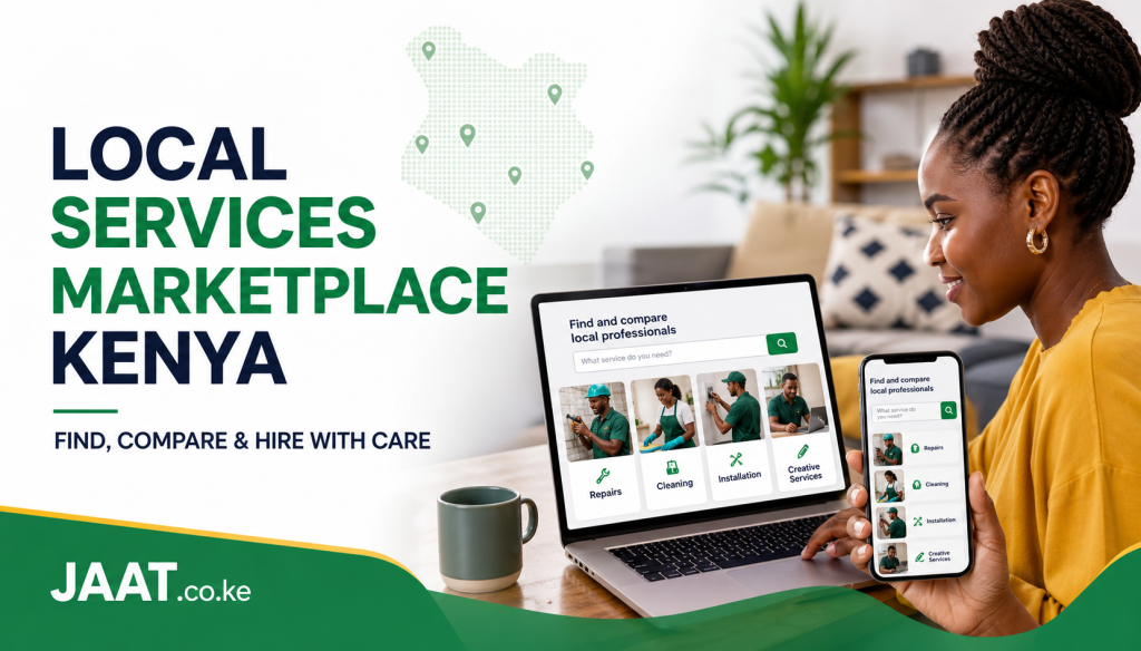 Customer comparing local professional profiles on a Kenyan services marketplace