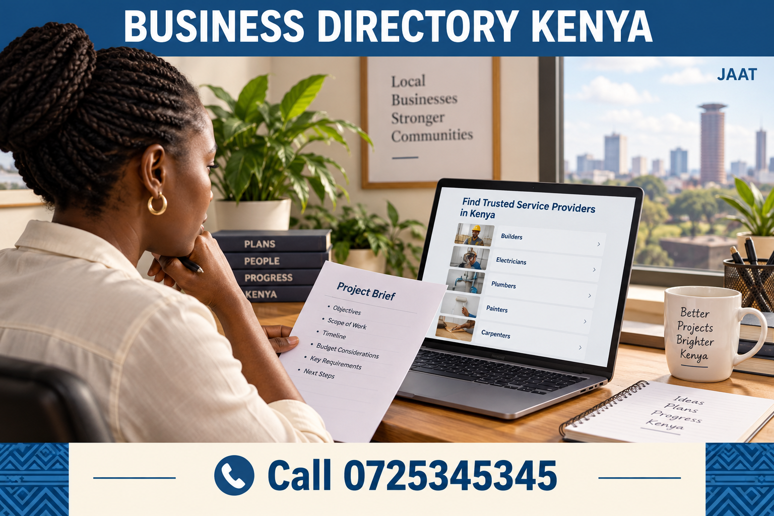Business directory kenya illustration — call JAAT 0725345345
