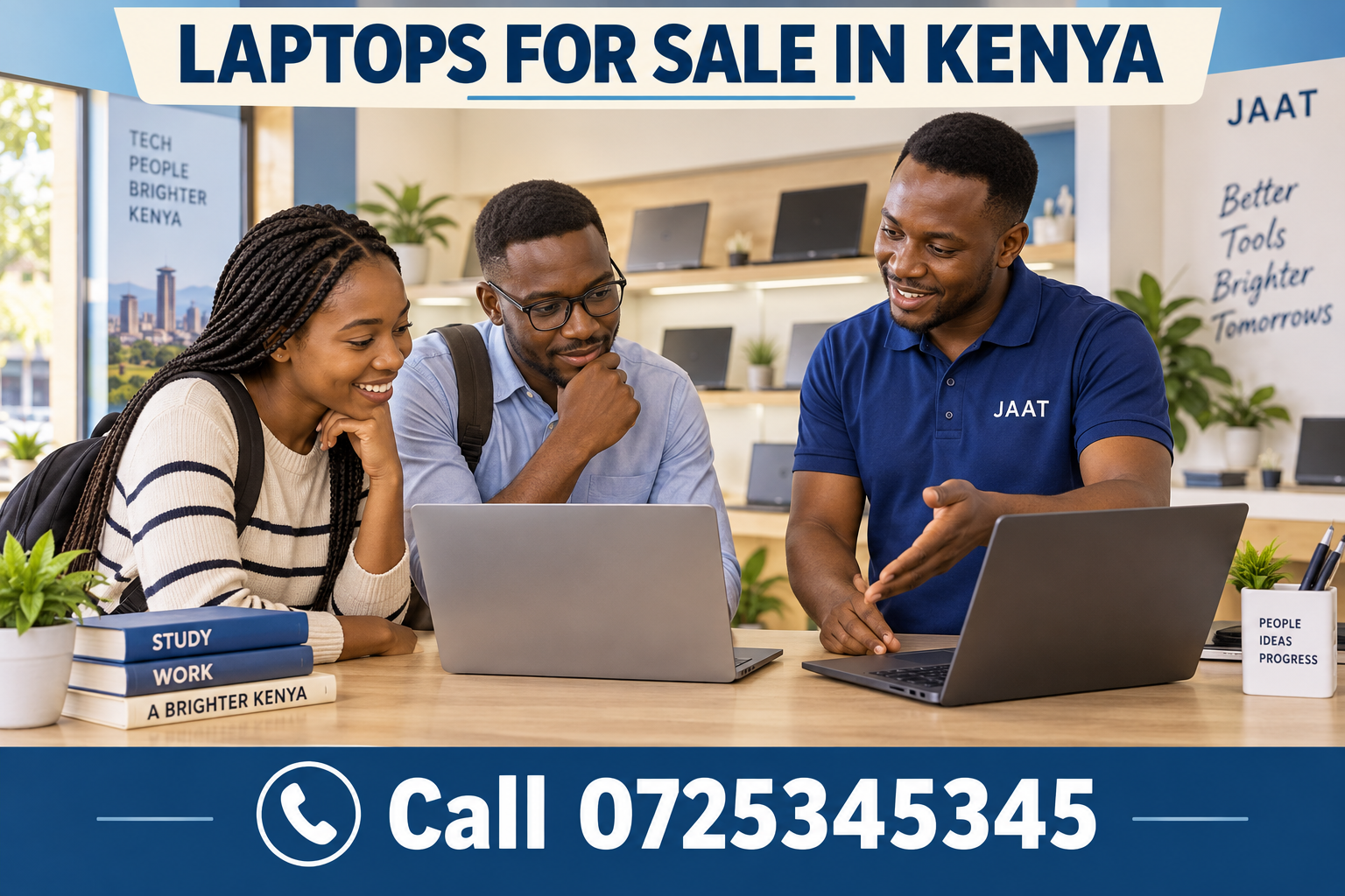 Laptops for sale in kenya illustration — call JAAT 0725345345