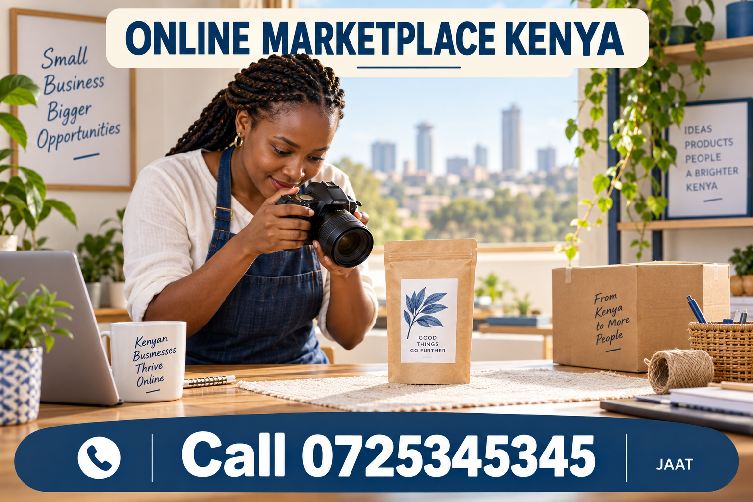 Online marketplace kenya illustration — call JAAT 0725345345