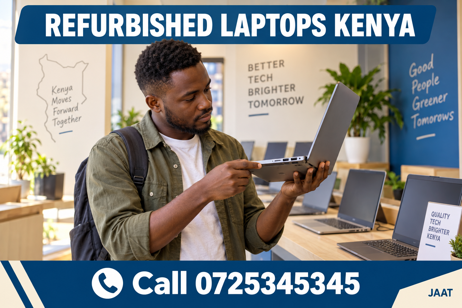 Refurbished laptops kenya illustration — call JAAT 0725345345