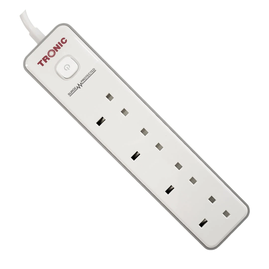 Tronic 4-Way Surge-Protected Extension Socket – EC 7574-BS
