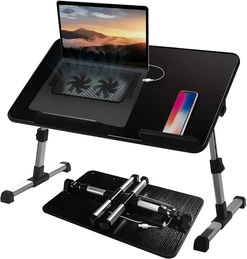 Proglobe Adjustable Lap Desk with Cooling Fan, Proglobe Lapdesk with Fans, Laptop Stand with Adjustable Height